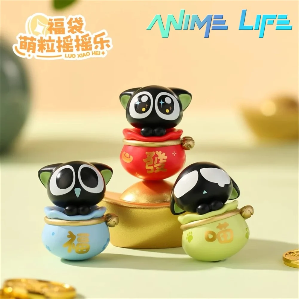 Official Anime The Legend of Luo Xiao-Hei Xiaohei Shake Figure Doll Model Toy Desktop ornament Accessories Original Cartoon
