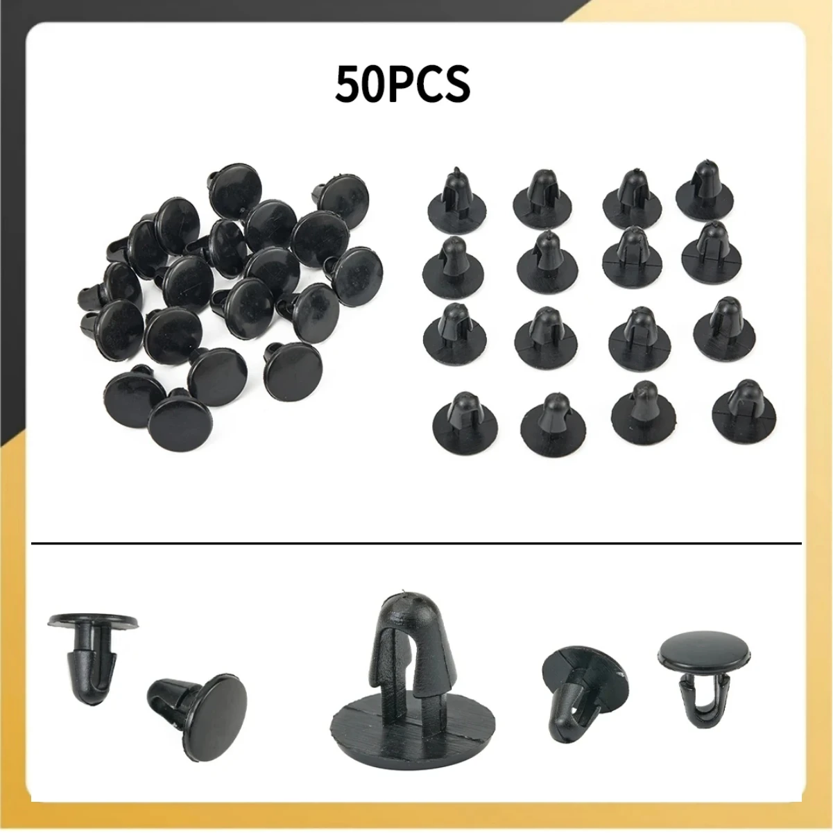 50pcs Fastener 5mm Dia Hole Push Car Door Trim Panel Clip Retainer For Toyota 90467-08004 90467-08011