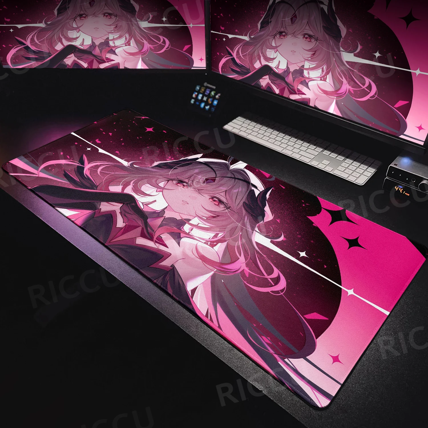 Anime S-Star D-detective Precure Mouse Pad Anti Slip Rubber Base Carpet Stitched Edge Thickened Gaming Desk Mats Gamer Accessory