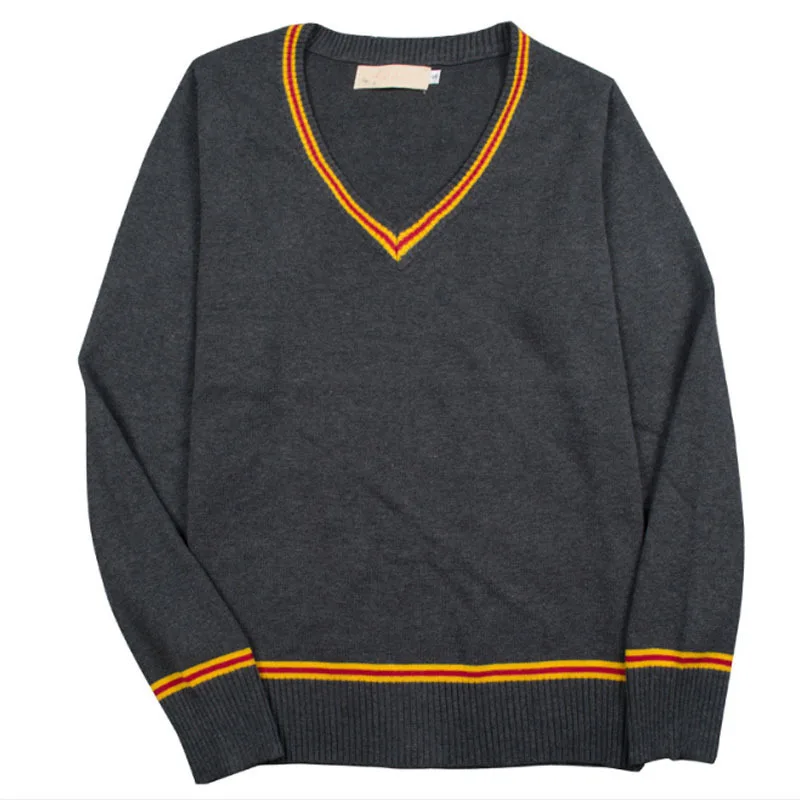 أزياء هاريز التأثيرية للمدرسة السحرية huffleنفخة Ravenclaw سليذرين معالج الخامس الرقبة طويلة الأكمام سترة بلا أكمام محبوك سترة