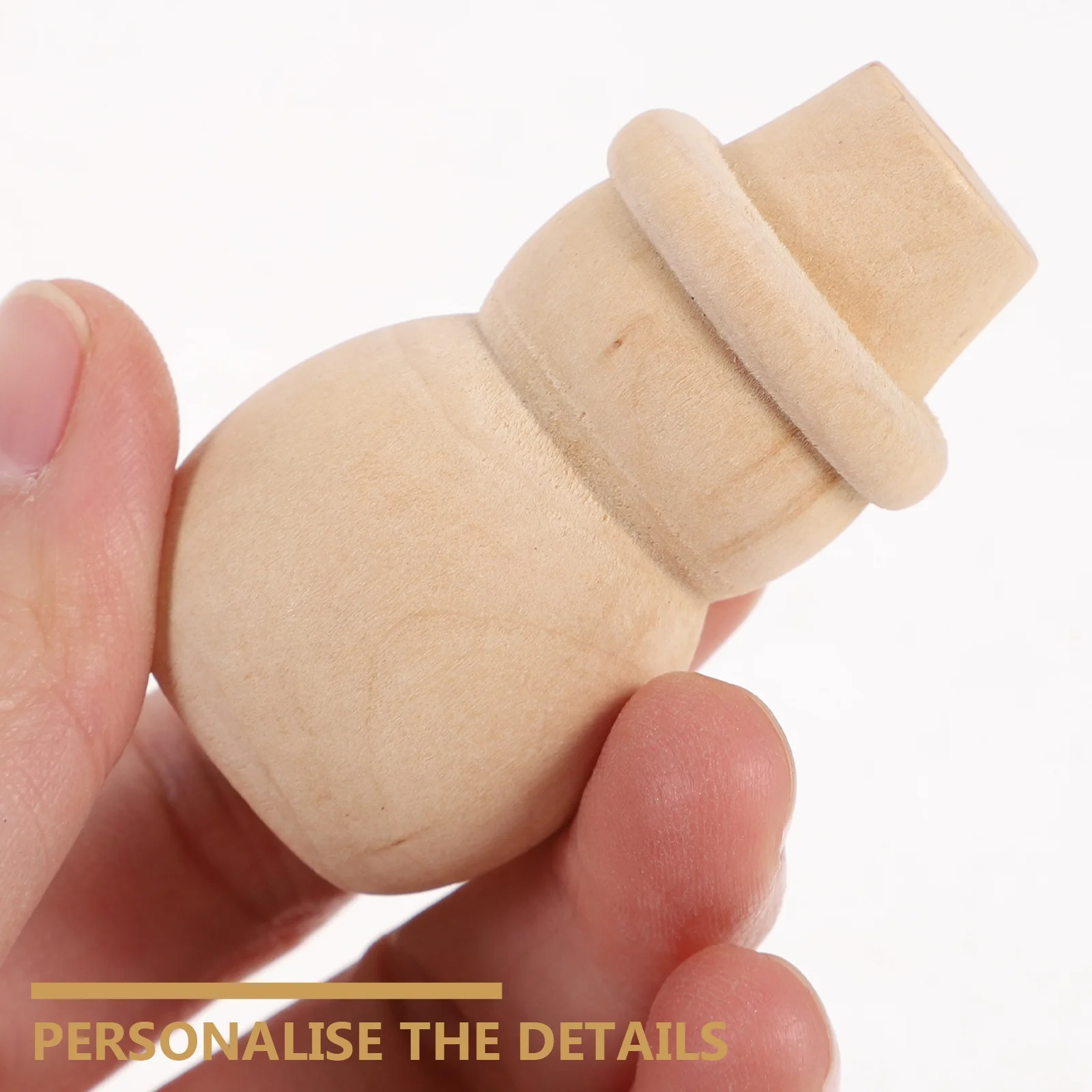 

10Pcs Wooden Snowman Cake Toppers Blank DIY Pegs Christmas Party Decoration Handmade Keepsake Ornament DIY Cake Topper