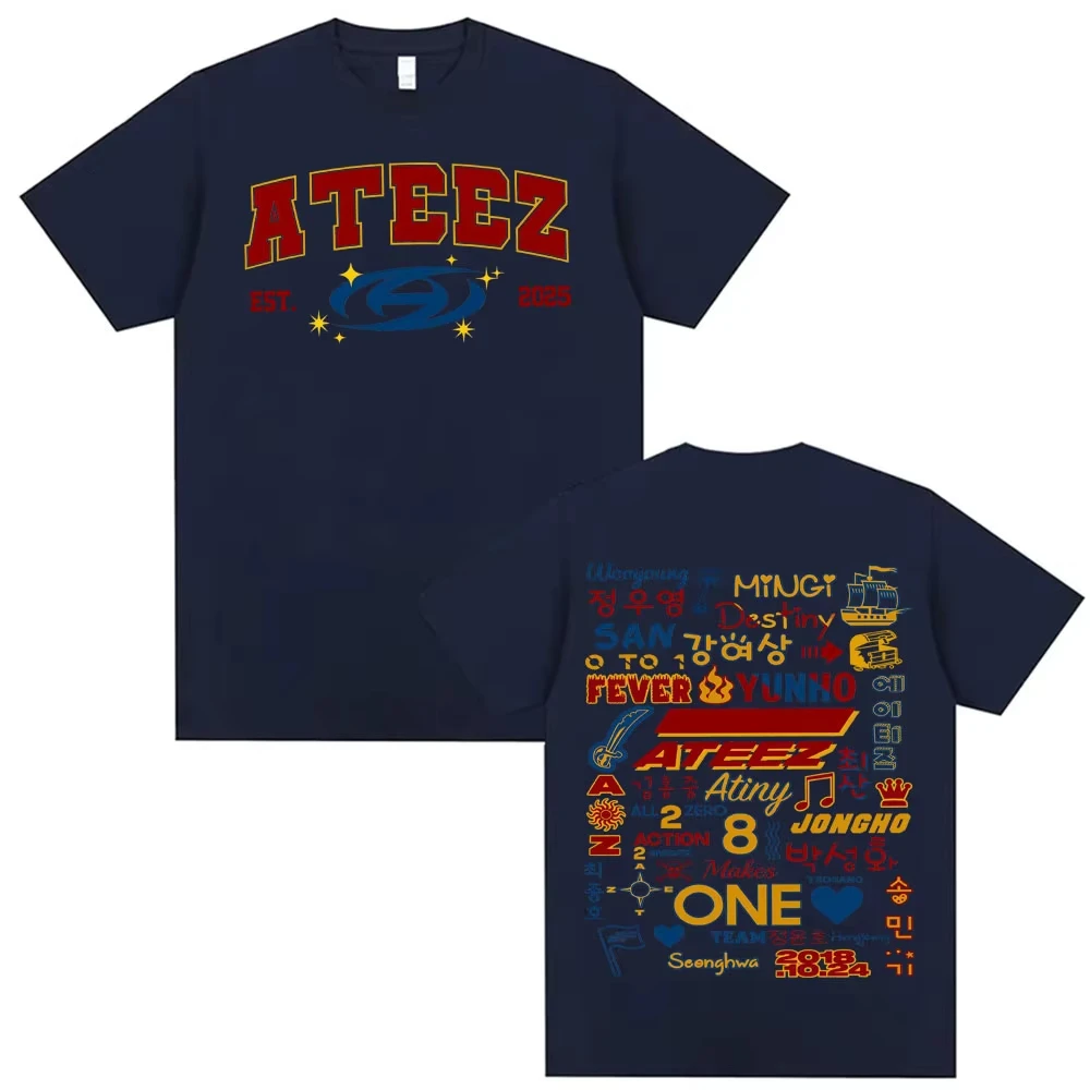 Kpop Ateez 2026 World Tour in Your Fantasy Merch T Shirts Men