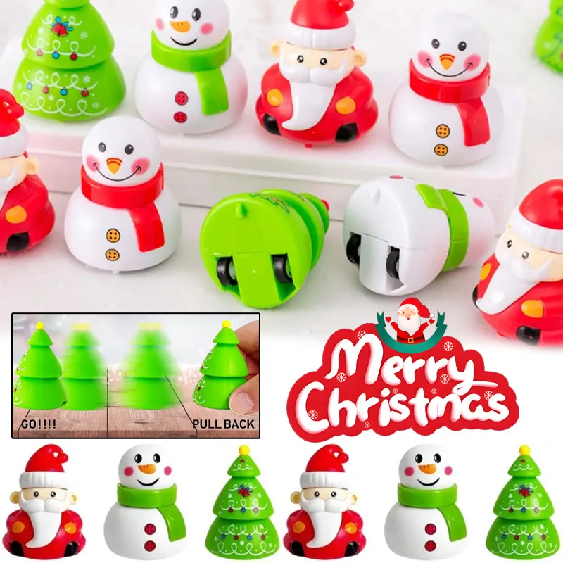 

Рождественский игрушечный автомобиль с откатным механизмом, мини-праздничный автомобиль для детей, идеально подходящий в качестве рождественской вечеринки, подарок