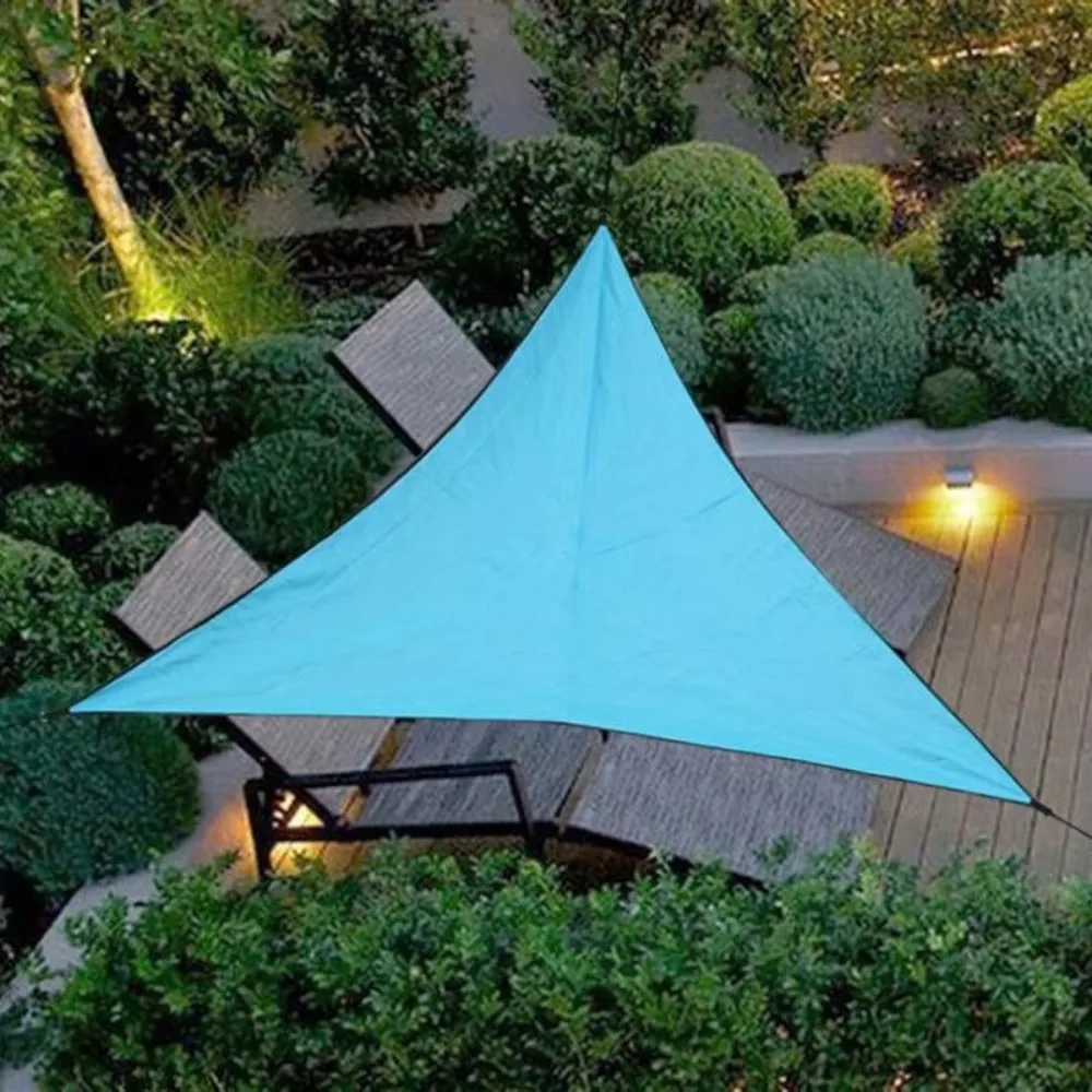 

New 3x3x3M Triangle Sun Shade Sail Canopy Folding Waterproof Backyard Awning Shade Cloth Camping Tents For Outdoor Activities