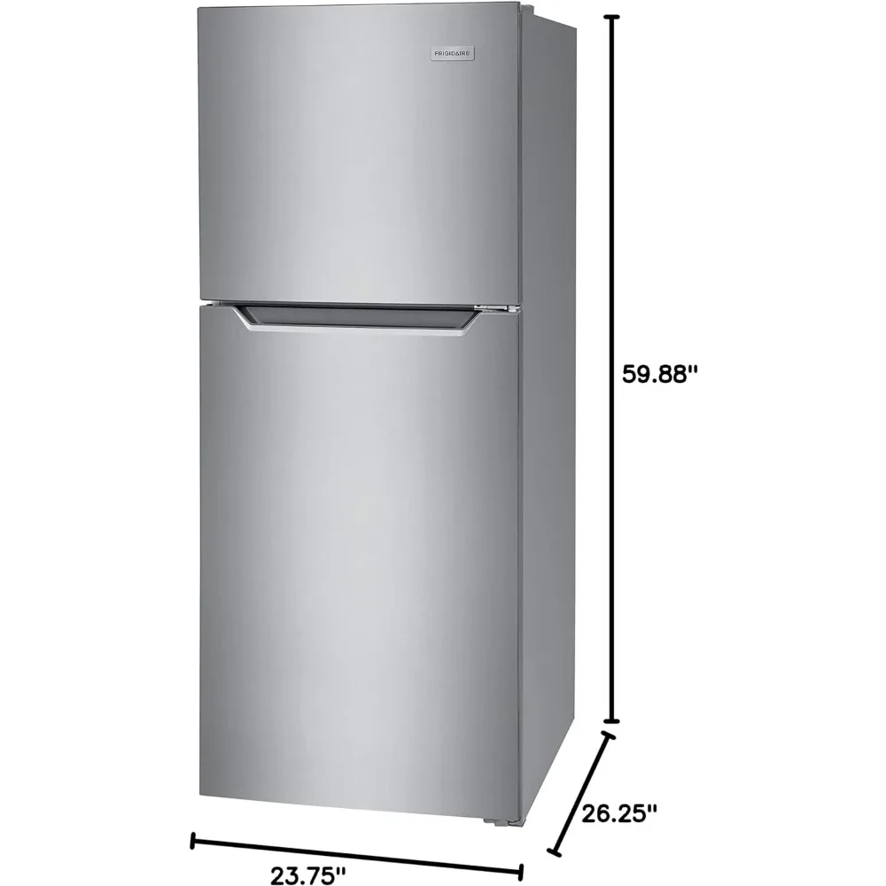 pact ADA Top Freezer Refrigerator in Brushed Steel with Electronic Control Panel, Reversible Door Swin