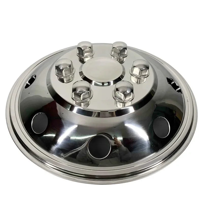 16-Inch RV hubcap stainless steel trim