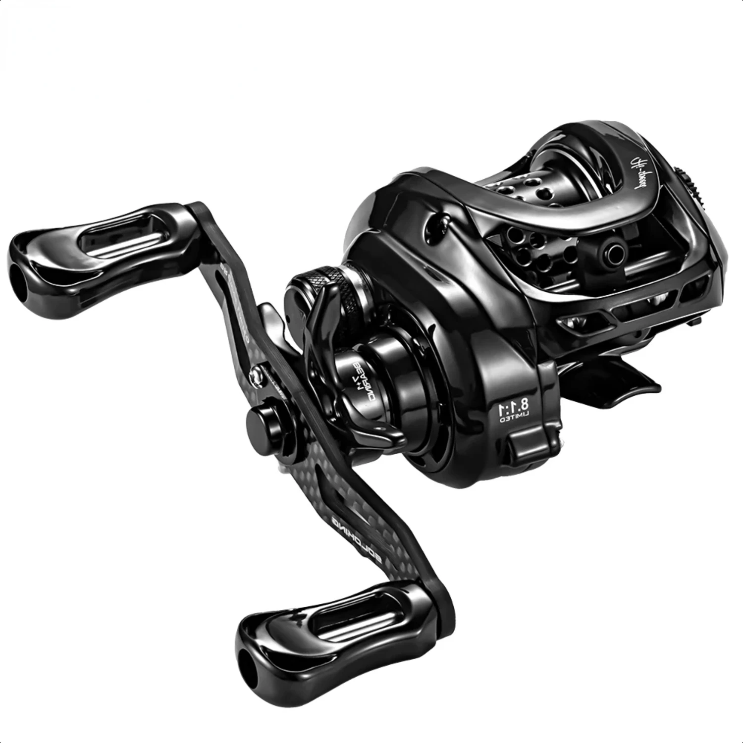 Sleek and Lightweight BMC100 Baitcasting Reel with Ultimate High Speed 8.1:1 Gear Ratio for Precision Fishing. Featuring Efficie