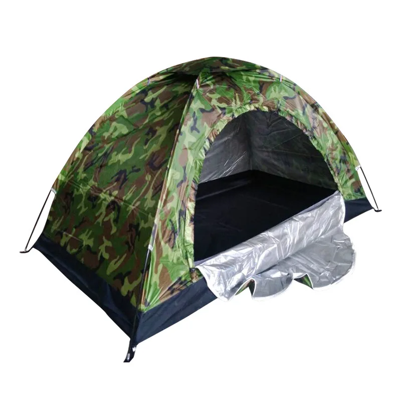 

Manual Construction of Outdoor Tents with Two or More People for Beach Camping, Army Green Camouflage Tents