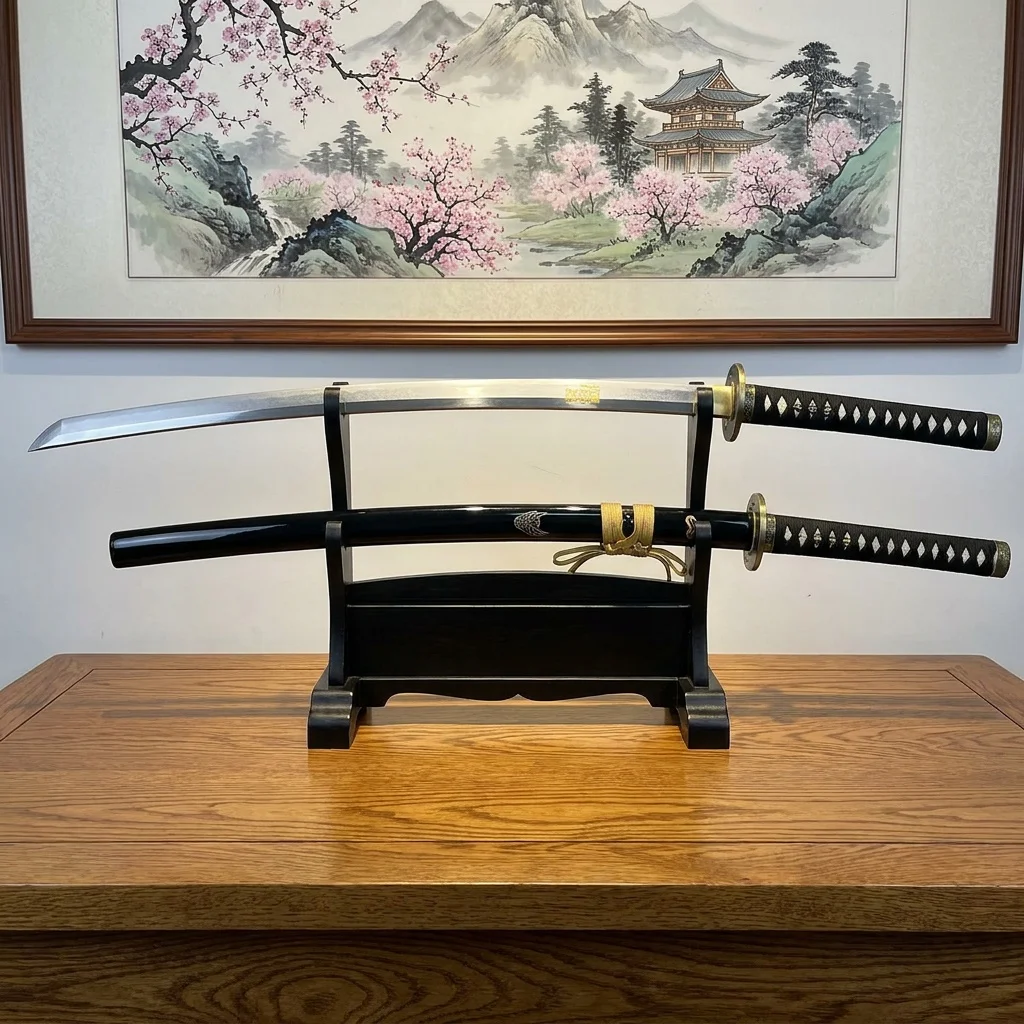 39inch Retro Katana Sword Bamboo Blade Ninja Knife Anime Sword Real Size Japanese Samurai Sabre Cosplay Prop Home Decor Toy Gift