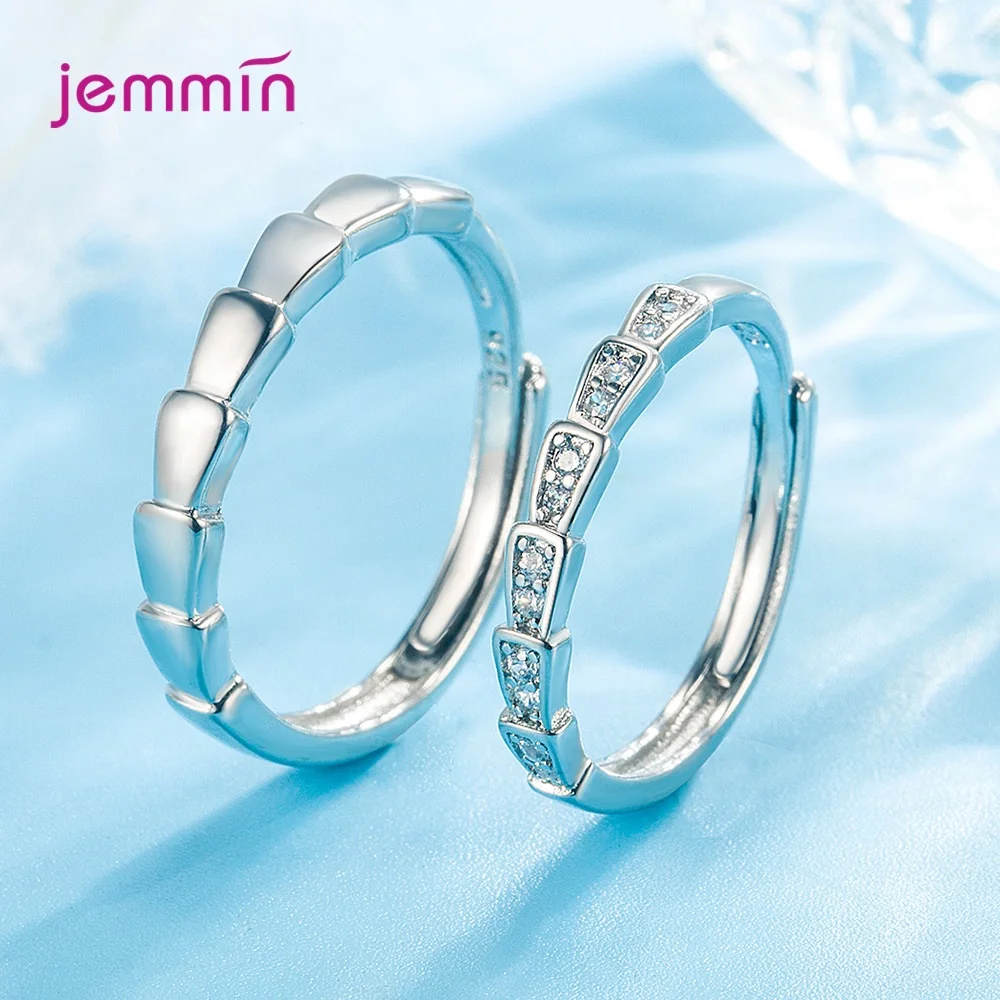 New Genuine 925 Sterling Silver  Bamboo Shape Adjustable Finger Ring For Women Luxury Wedding Ring Gift Fine Jewelry