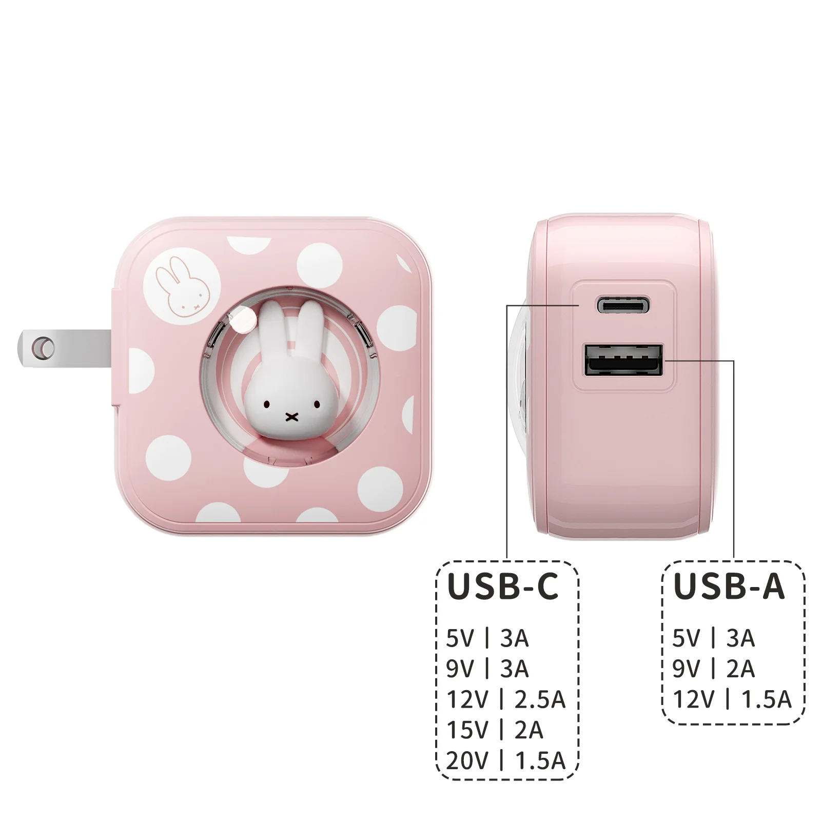 MIPOW&Miffy Foldable Power Adapter Charger (30W)