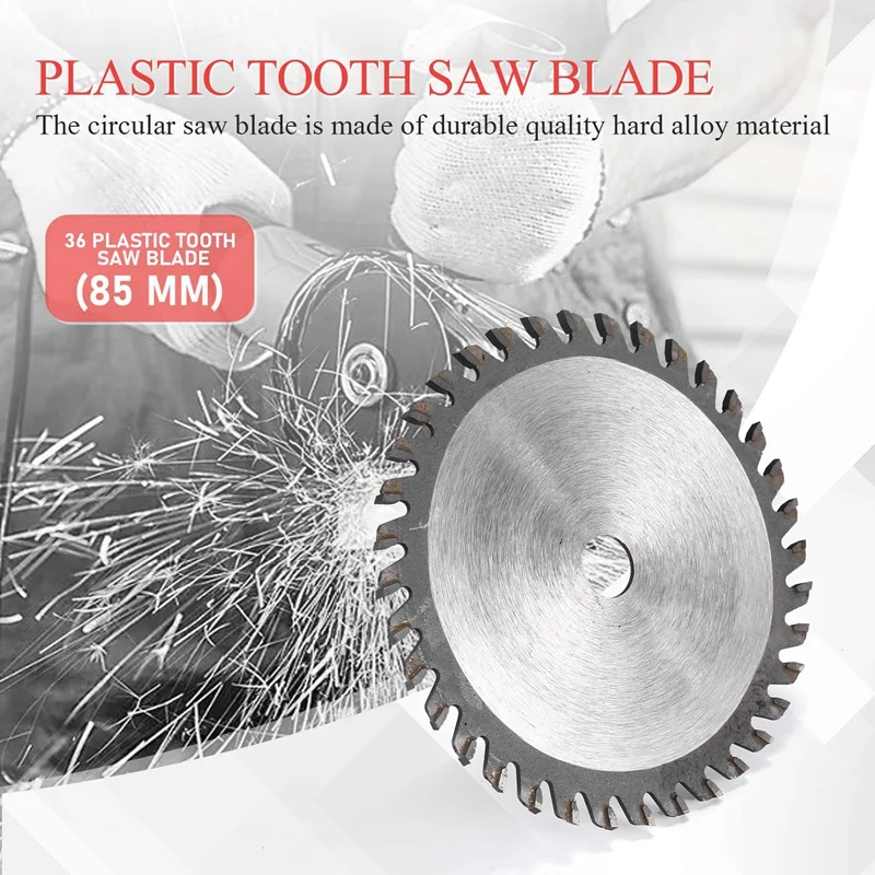 5-Piece Set Of Carbide Cutting Blade Small Circular Saw Blade 85Mm Woodworking Household DIY Saw Blade