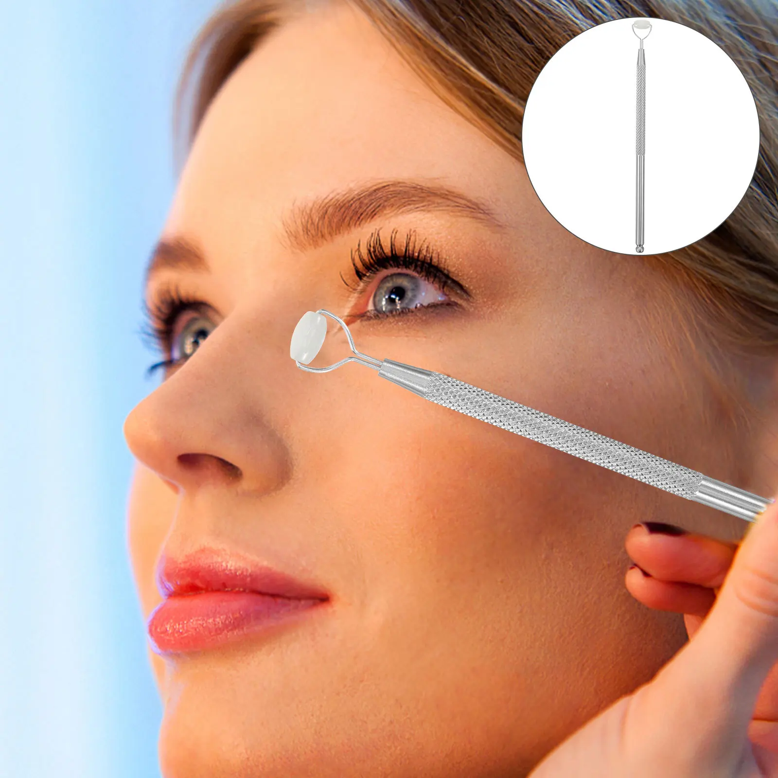 Jade Facial Massage Tool Portable Smooth Roller For Eye Fatigue Relief Face Sculpting Lightweight For Women All Skin Types