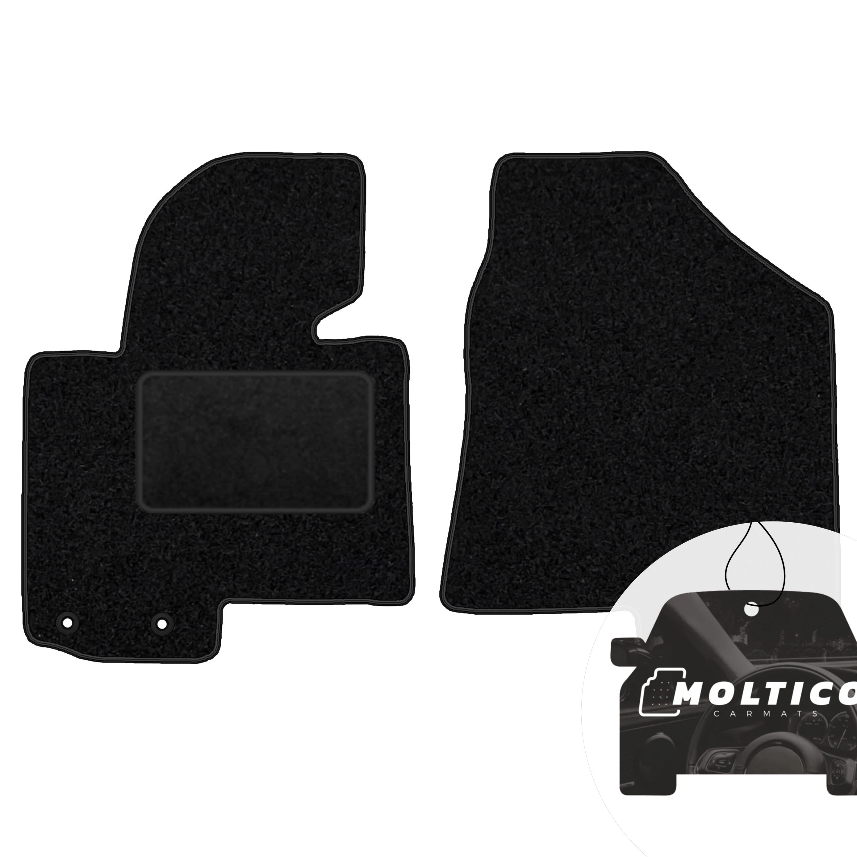 Velour voorste vloermatten-zwart HM-geschikt voor: Hyundai ix35 I 2010-2015