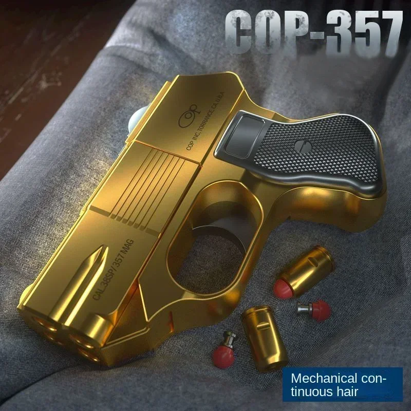 2024 New Golden Desert Eagle COP357 Pocket Pistol Shell Throwing Manual Model Children\'s Toy Gun Revolver Gifts