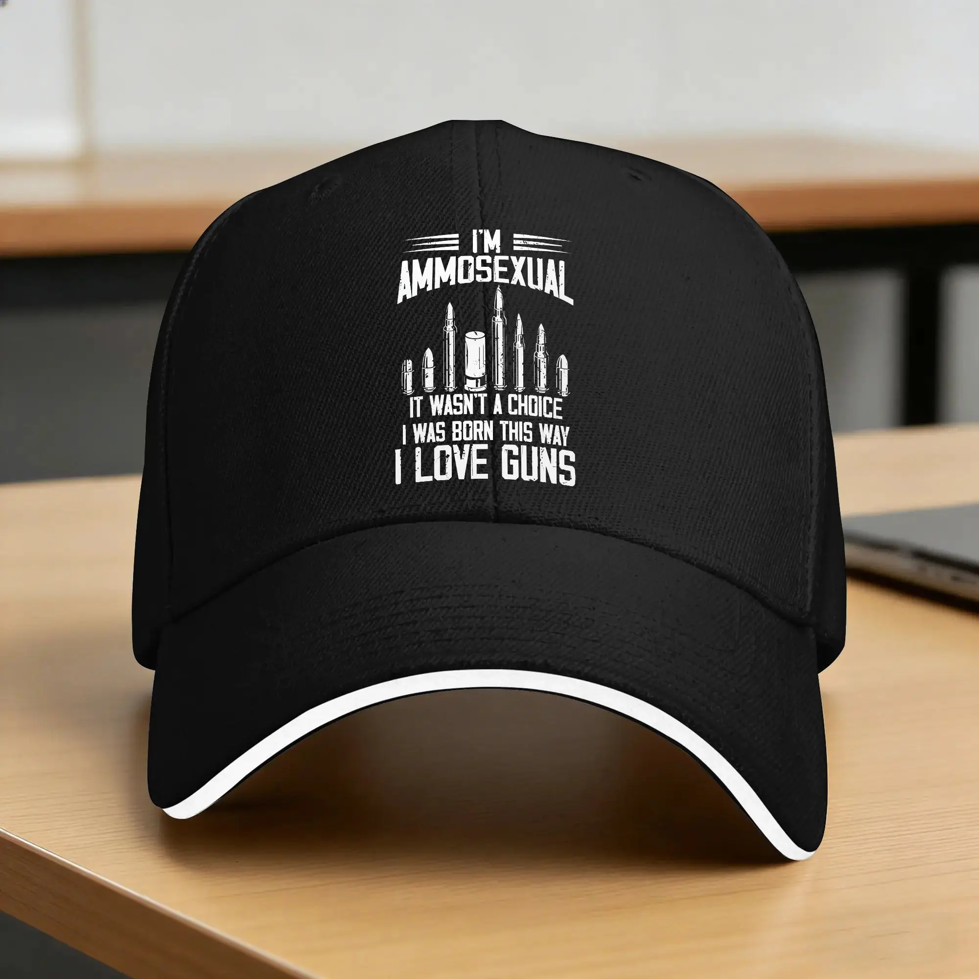 I'm Ammosexual Born This Way Love Guns  Casual Baseball Cap  Running Hippie Trucker Hat Sun Visor Men Adult Trendy Baseball Caps