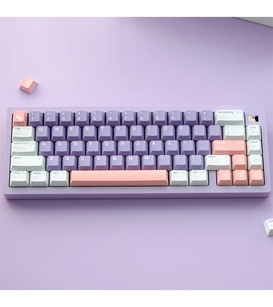 Original Highly Sublimated Mechanical Keyboard Keycaps GMK Lilac Keycaps 129 Keys PBT