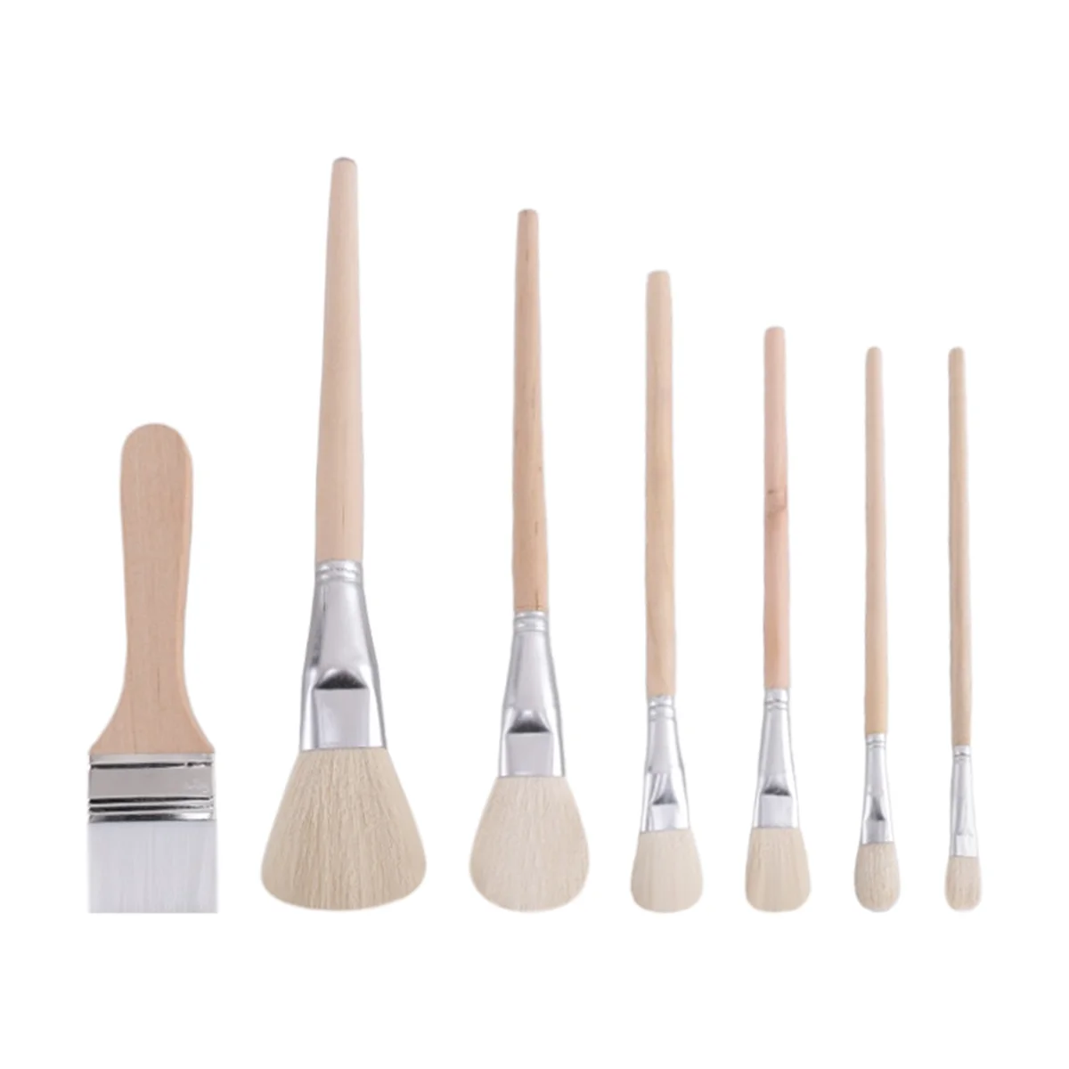 M26K 7 قطعة فرشاة ممسحة للرسم الاكريليك فرشاة التذهيب تنوعا ممسحة فرش متنوعة الحجم فرش الطلاء مجموعة فرشاة الطلاء