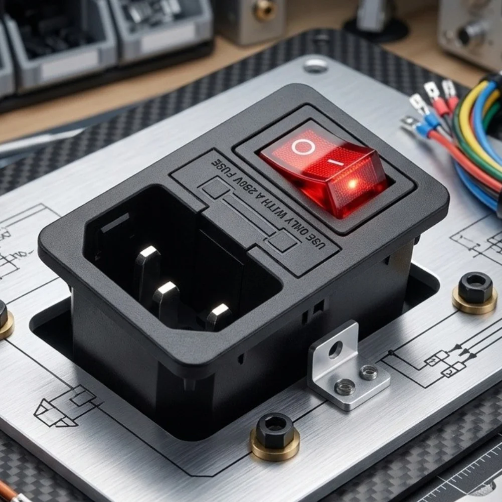 3-Pin Socket Modular 250V Rated Voltage Size Safe Convenience For DIY Projects For Supply Control 3-Pin Socket
