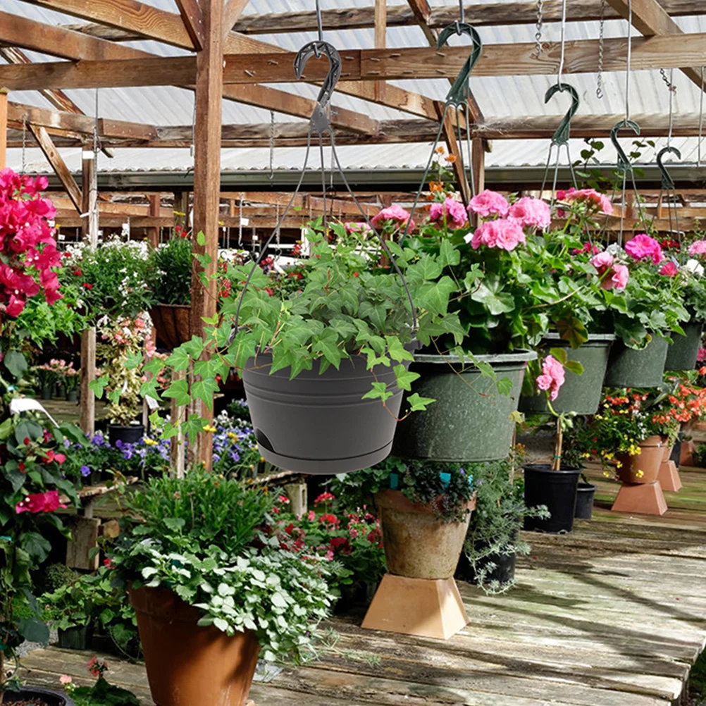 

2pcs Balcony Guardrail Hanging Orchid Flower Planters Outdoor Indoor Plastic Succulent Wall Planter Hanging Plant Pot Garden