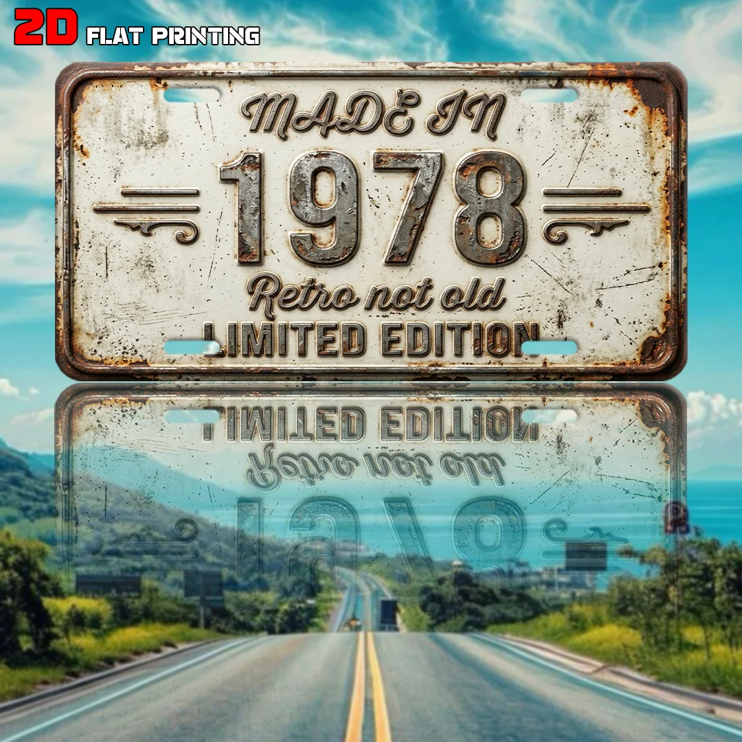 2D Flat - [Open ] 2D Fla[], 1 Pack, 1978 Limited Edition Retro Sign, Home Decor, Birthday Gift (15.24 cm X 30.48 cm), Garage Dec