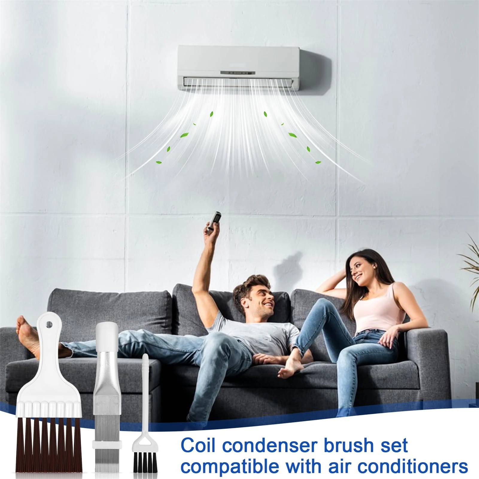 Air Conditioner Filter Cleaning Brush Make the Air Fresh in the Room Design for Heat Exchanger Evaporator