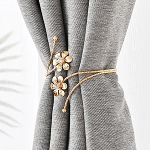 Işık lüks çift çiçek, Perde için toka, Altın, Gümüş, Perde tutucu, Metal için kemer, Modern, Minimalist, Klip 1 Adet 6 Büyük satış, perde kelepçesi, altın numarası 6