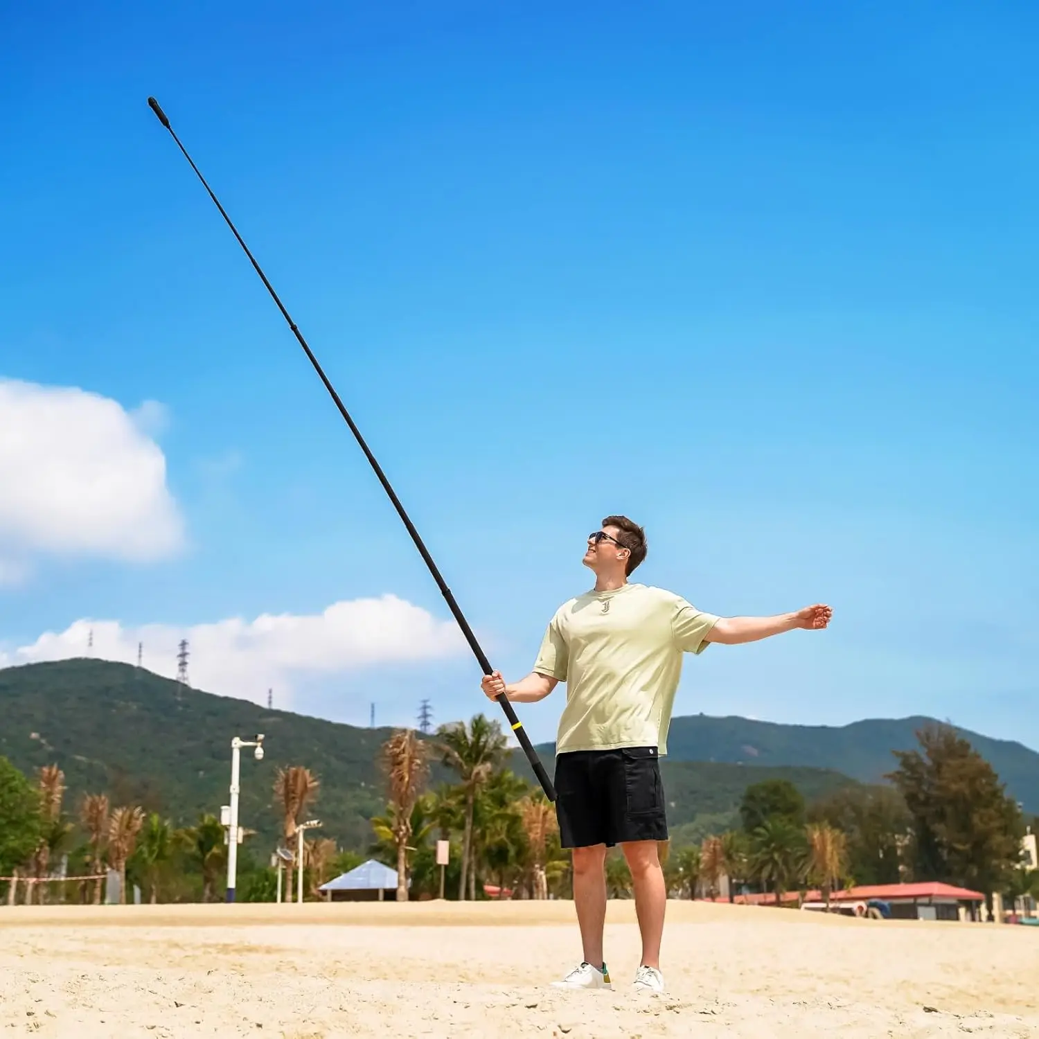 3m Carbonfaser Drehbarer Abschließbarer Teleskop-Selfie-Stick Tragbare Teleskopstange, Kompatibel mit Insta360 Serie, D