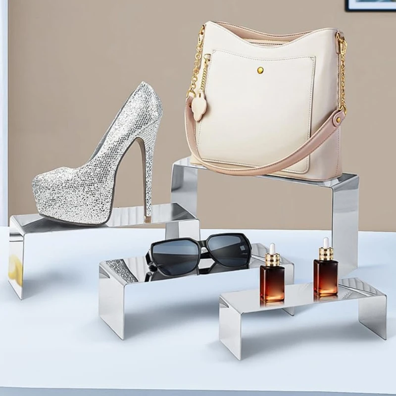 Arbeitsplatten-Riser-Präsentationsständer, Edelstahl-Display-Riser, Produkt-Requisiten, Vitrinenständer für die Präsentation von