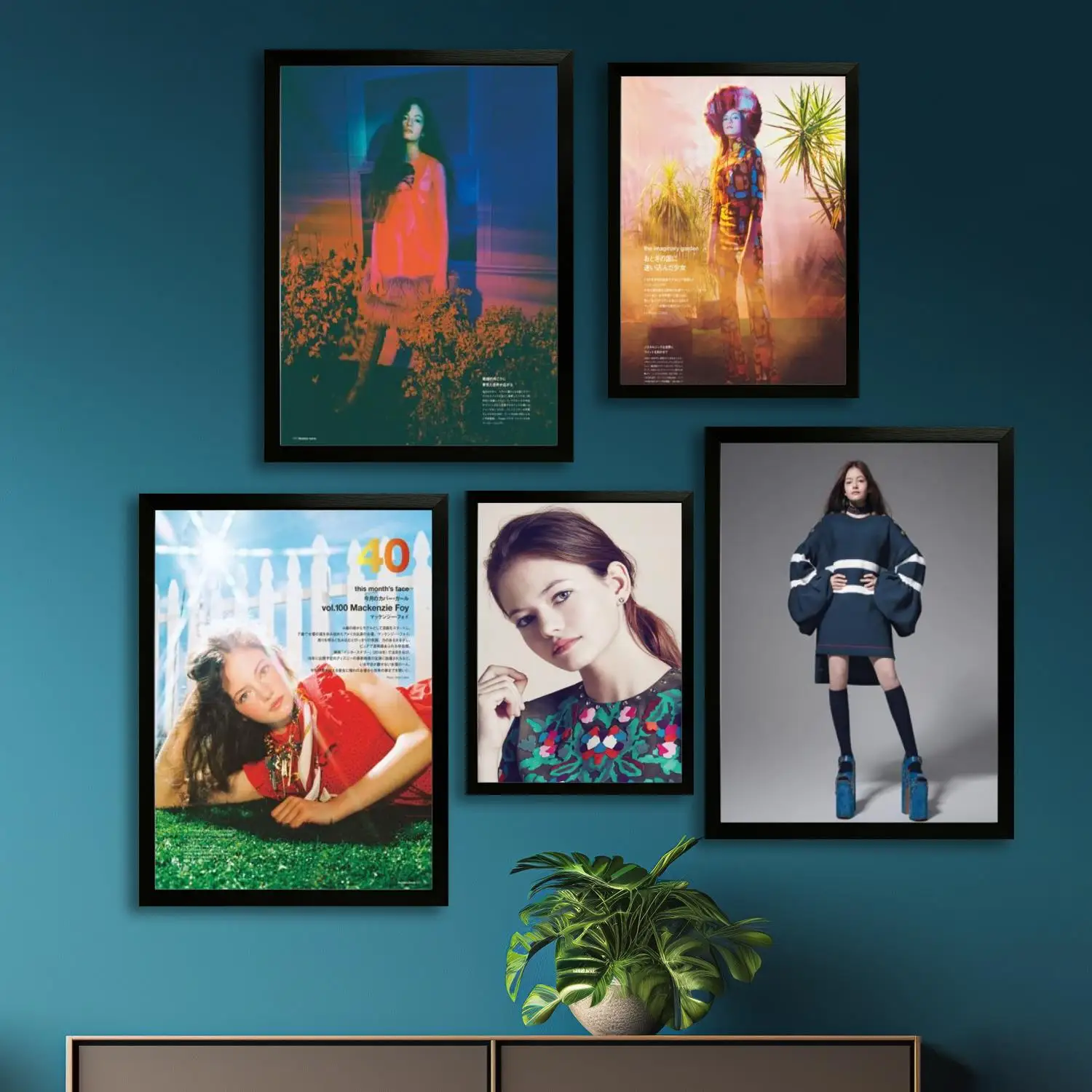 ملصق فني قماشي نادر من Mackenzie Foy وفن جداري، طباعة صور، عائلة حديثة، ديكور غرفة النوم، ملصقات، لوحة زخرفية #1