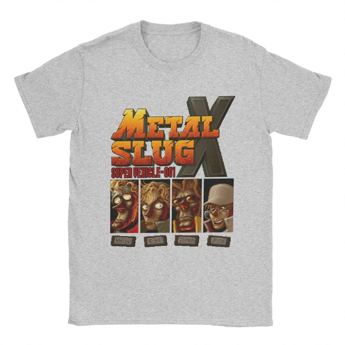 Summer Metal Slug X Arcade Game for Men Women T Shirt Outfit Humorous Tee Shirt T-Shirts Cotton Unique Clothing