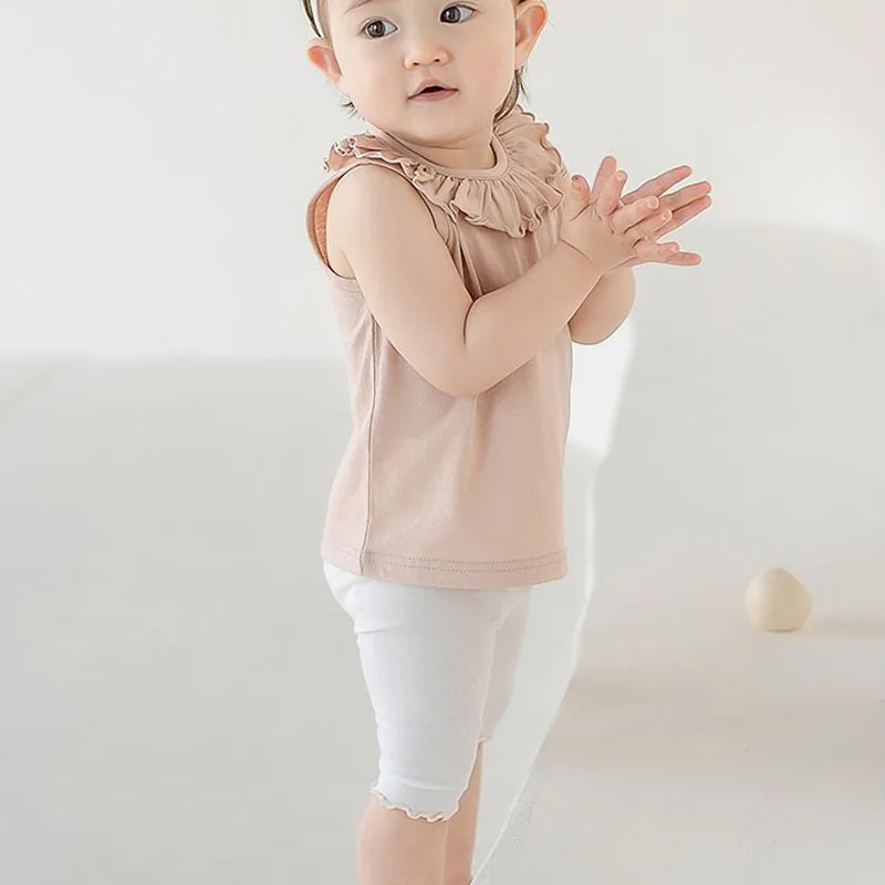 2024 Summer New Baby Cotton Shorts Infant Girl Stretch Pants Toddler Casual Shorts Thin Girls Leggings Baby Girl Clothes