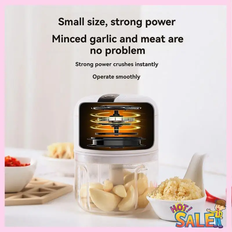A88X USB 충전식 휴대용 푸드 초퍼 마늘 다지기 (마늘, 생강 다지기용)