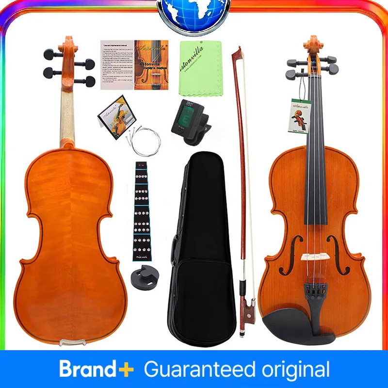مجموعة كمان صوتي احترافية 1/2 1/4 1/8 3/4 4/4 كمان بالحجم الكامل مع علبة وقوس للمبتدئين والأطفال والكبار
