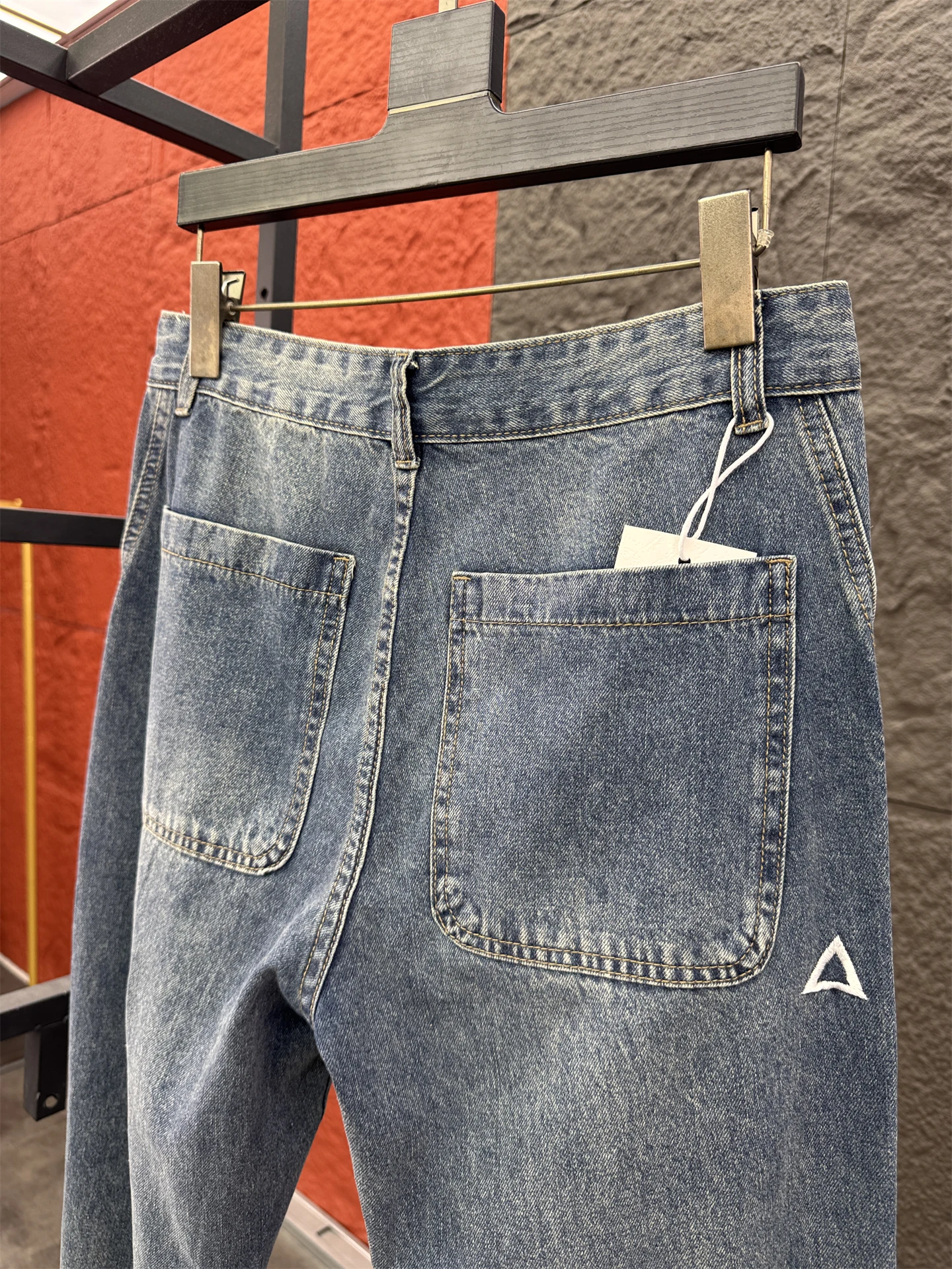 

Svip повседневные прямые джинсы мужские модные синие широкие брюки облегающий крой из смеси хлопка и полиэстера осенняя сезонная одежда