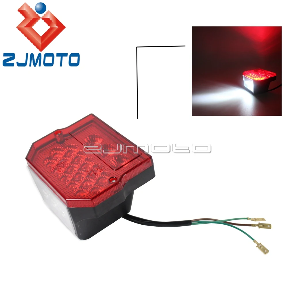 Motorcycle LED Brake Tail Light For Simson SR50 S51 Suzuki TS 125/150/250 MZ ETZ 150 250 251 301 Rear License Plate Taillight