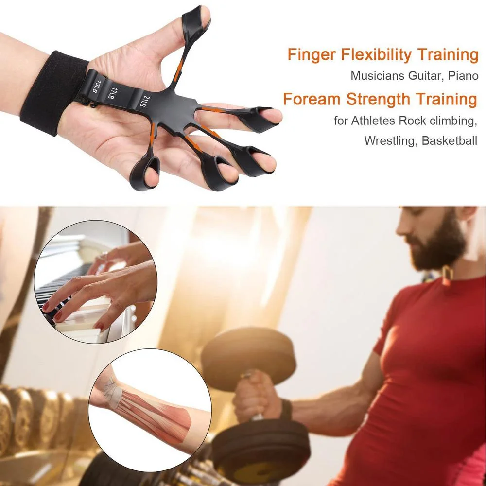 Finger Gripper 6 Resistant Finger Exerciser Patients Hand Recovery Physical Tools Guitar Finger Flexion Extension Training