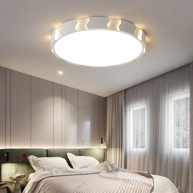 Main bedroom lamp light romantic led ceiling lamp circular simple modern creative personality square remote room light