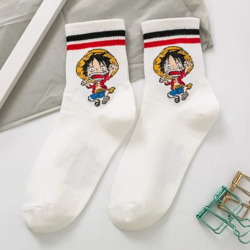 ONE PIECE Luffy Anime Socks Cotton Long Sock for Men Women Cosplay Socks Personality Cartoon Chopper Breathable Skateboard Socks