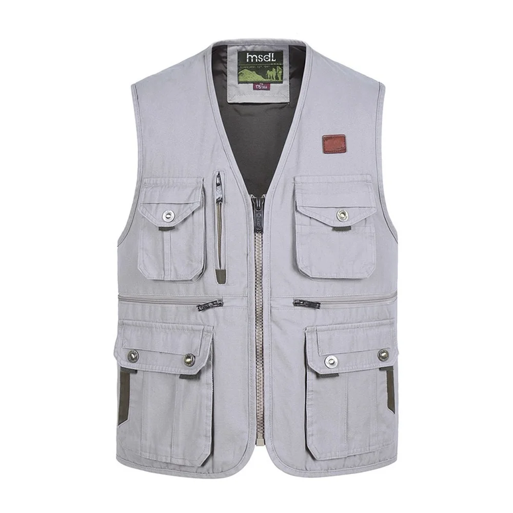 Summer Multi Pocket Vest For Men Spring Autumn Male Casual Photographer Travel Sleeveless Jacket Tool Waistcoat With Many Pocket