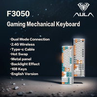 AULA F3050 Color - matching mechanical keyboard, wireless, dual - mode connection, full - key hot - swappable
