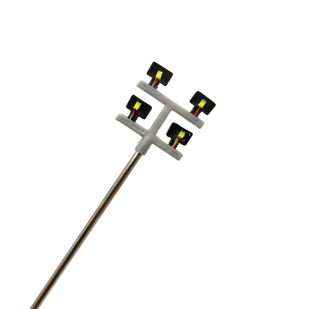 BEDW-4 PCS HO Scale Model Lighting Tower,Tower Lights Model Lights Layout Lamppost For Train/Garden/Playground/Stadium