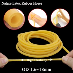 1~10M Yellow Nature Latex Rubber Hoses IDxOD 1.6~10mm High Resilient Surgical Medical Tube Slingshot Catapult Elastic Band