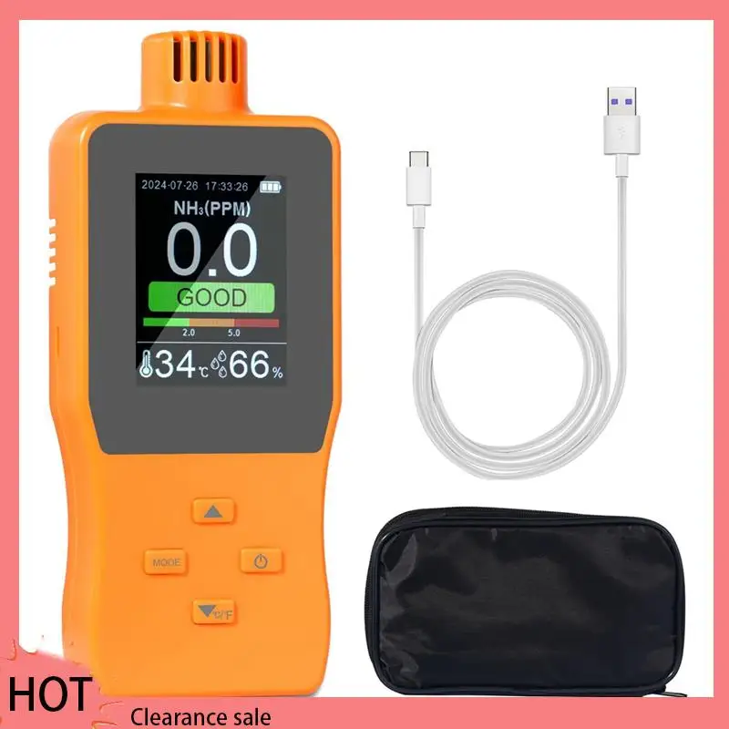 

A88Z Ammonia Gas Detectors NH3 Gas Analyzers Meter Alarm Device Digital Gas Leak Detectors 0-100PPM