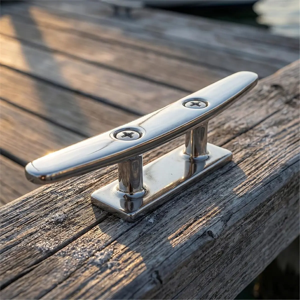 DT38 Boat Cleats,Dock Cleat Open Base 6 Inch,Mooring Deck Cleats 316 Stainless Steel with Fasteners