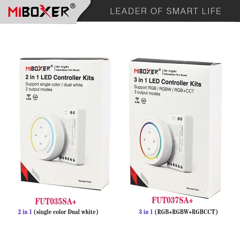 

Miboxer FUT035SA+/FUT037SA+ Single color/CCT/RGB/RGBW/RGBCCT LED Controller Kit DC12-24V