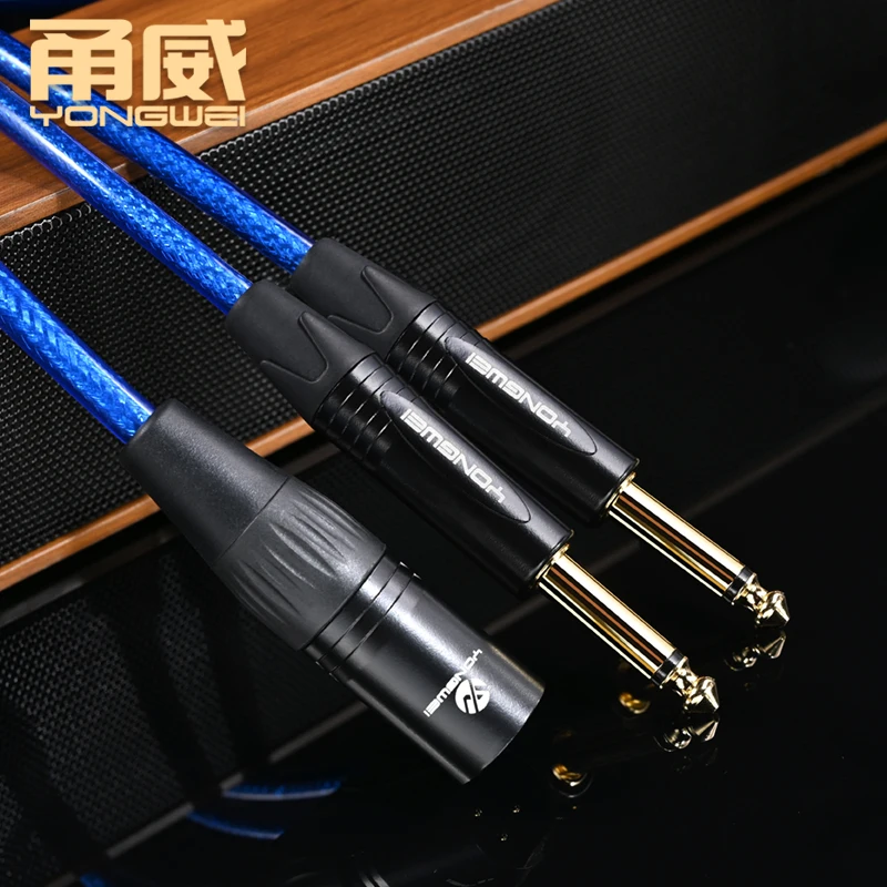 YONGWEI HIFI 6.5mm to XLR Audio Stereo Cable OFC 6.35Mixer Jack Power Amplifier Sound Balance Cable Hifi Xlr Audio Connector