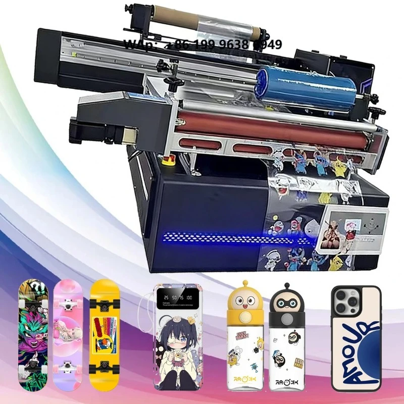 600mm Uv LED 6090 Flat Panel Inkjet Printer 2 in 1 Roll to Roll UV Dtf Printing Ab Film Laminator Bill Printer