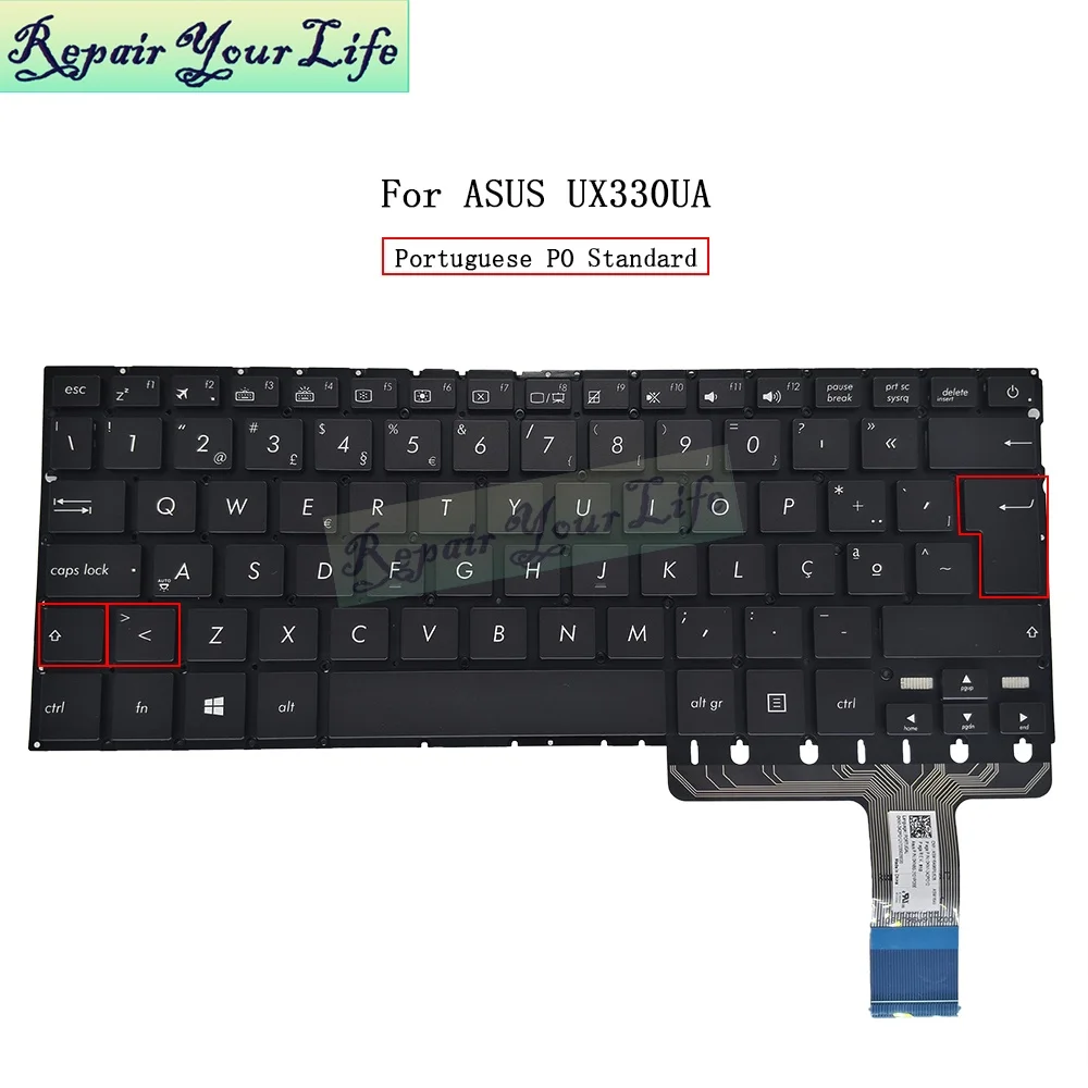 UX330 PT-PO BR Brazil Backlit Keyboard for ASUS zenbook UX330U UX330UA UX330UAK Portuguese Brazilian Keyboard 0KNB0-2632BR00