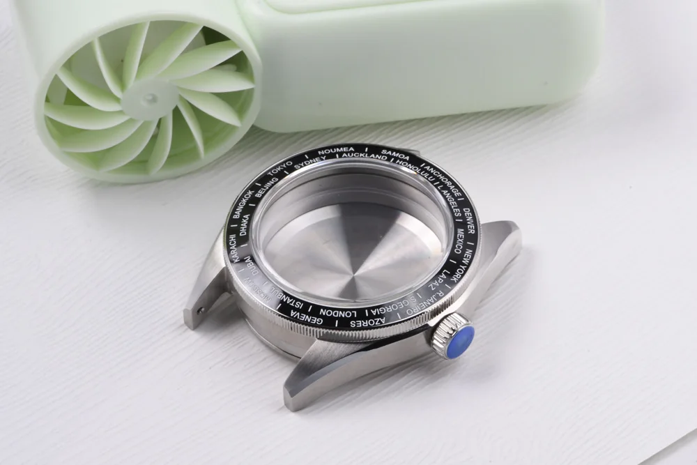 GMT 39mm Edelstahl-Uhrengehäuse 30mm Zifferblatt Saphirglas Tauchergehäuse Passend für Seiko Mod für NH34 Automatikwerk Zubehör – Detail 3